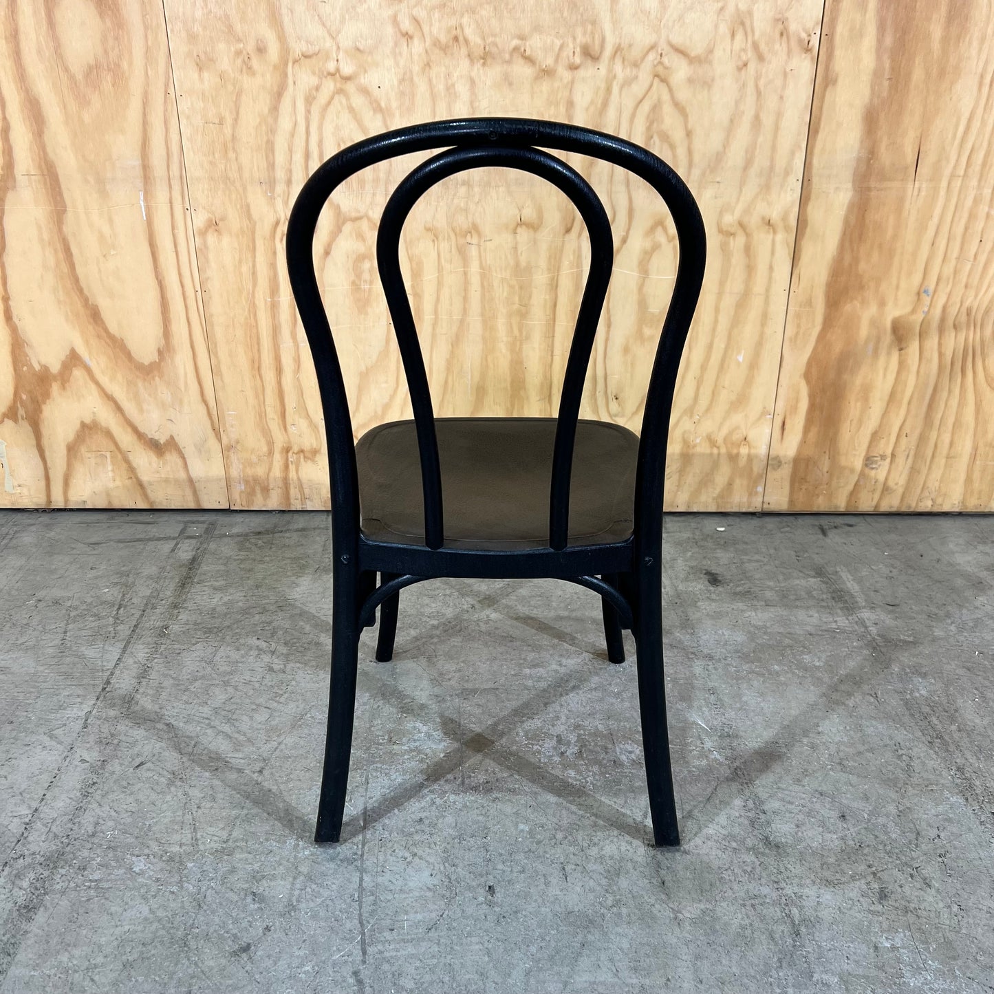 Black Plastic Moulded Bentwood Bistro Chair