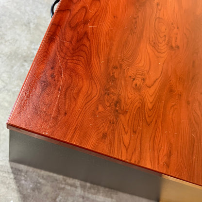 Desk with integrated Pedestal in Cherry Wood Laminate