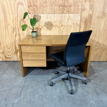 Small Mid Century Timber Desk with Drawers