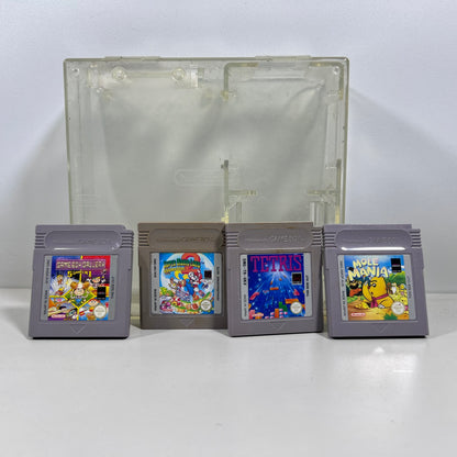 Original Nintendo Game Boy (DMG-01) Deep Black - Bundle With 4 Games & Case