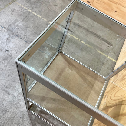 Aluminium and Glass Display Cabinet (Without Key)
