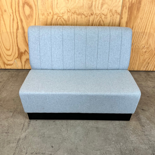 Grey/Light Blue Two Person Booth Seat