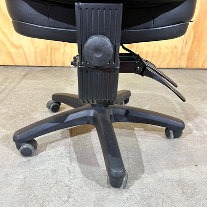 Stateline Leather-Look Executive Chair in Black