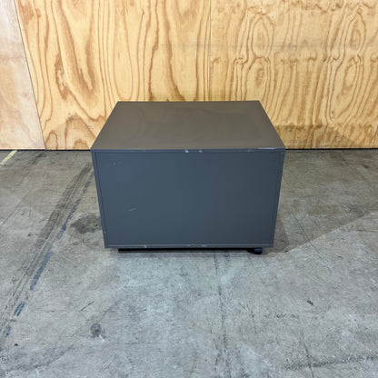 Charcoal 2-Door Storage Cabinet on Wheels