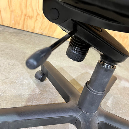 Tall Leather-Look Task Chair in Black