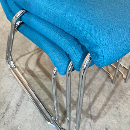 Mark Perry Teal Stackable Sled Chair