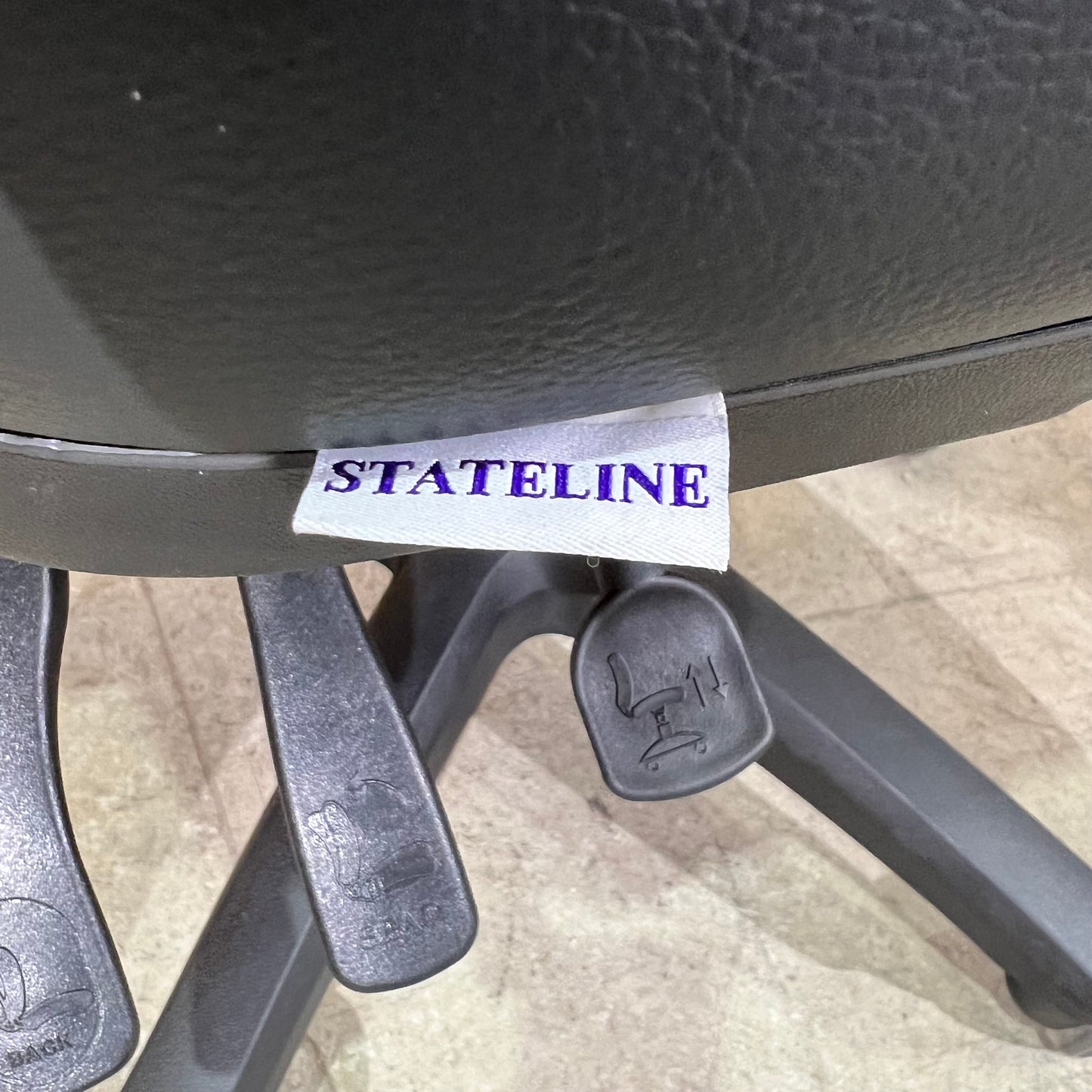 Stateline Leather-Look Executive Chair in Black