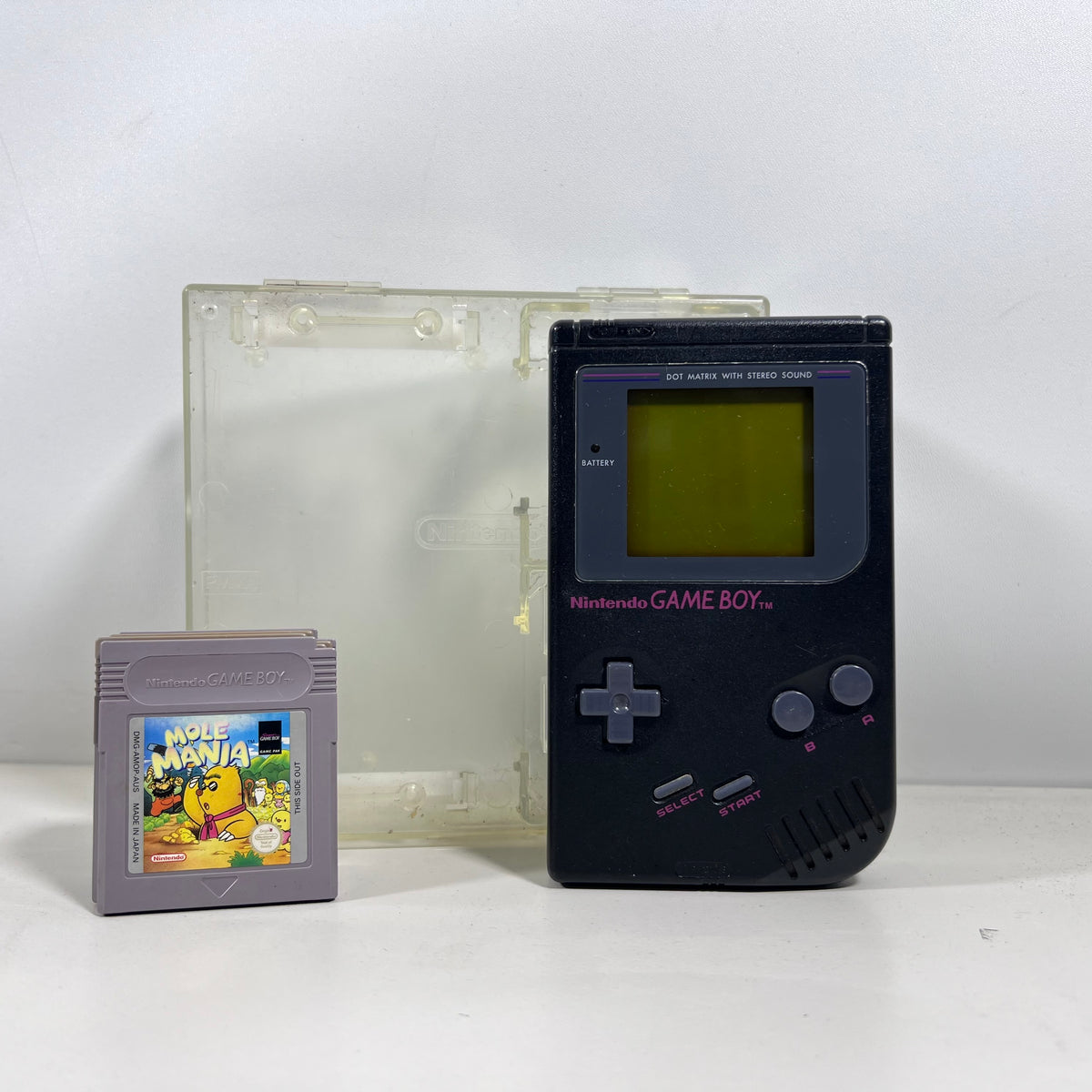 Original Nintendo Game Boy (DMG-01) Deep Black - Bundle With 4 Games & Case
