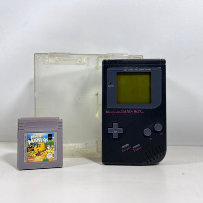 Original Nintendo Game Boy (DMG-01) Deep Black - Bundle With 4 Games & Case