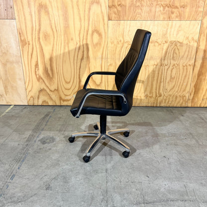 Black Leather executive chair with arms
