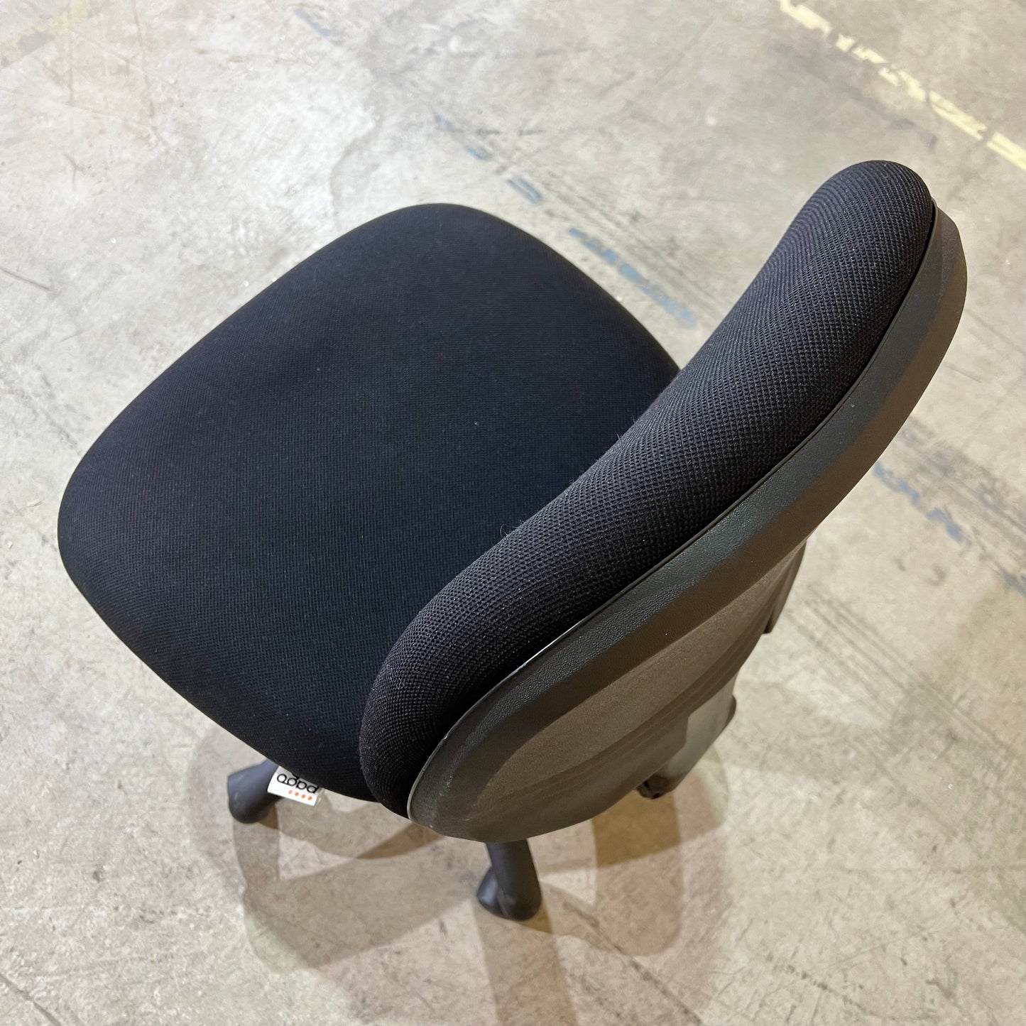 Pago Black Fabric Task Chair with Green Lever