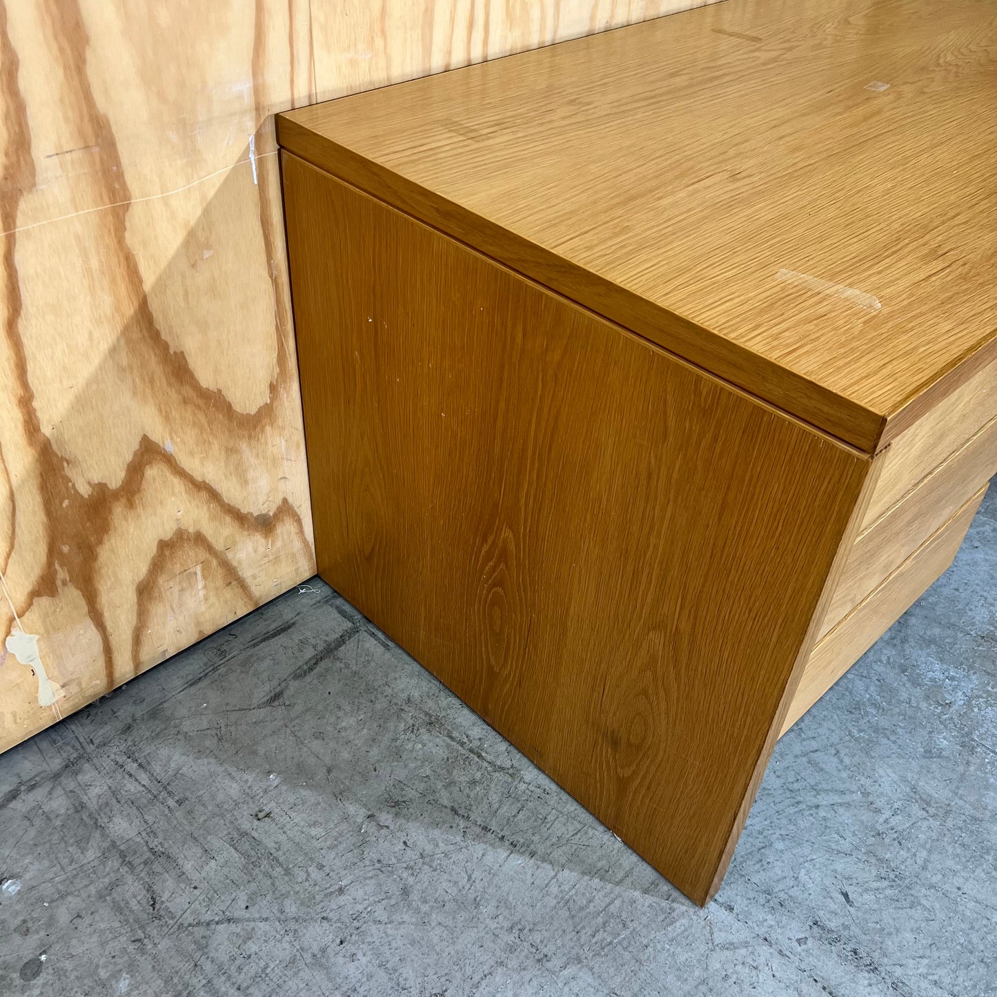 Small Mid Century Timber Desk with Drawers
