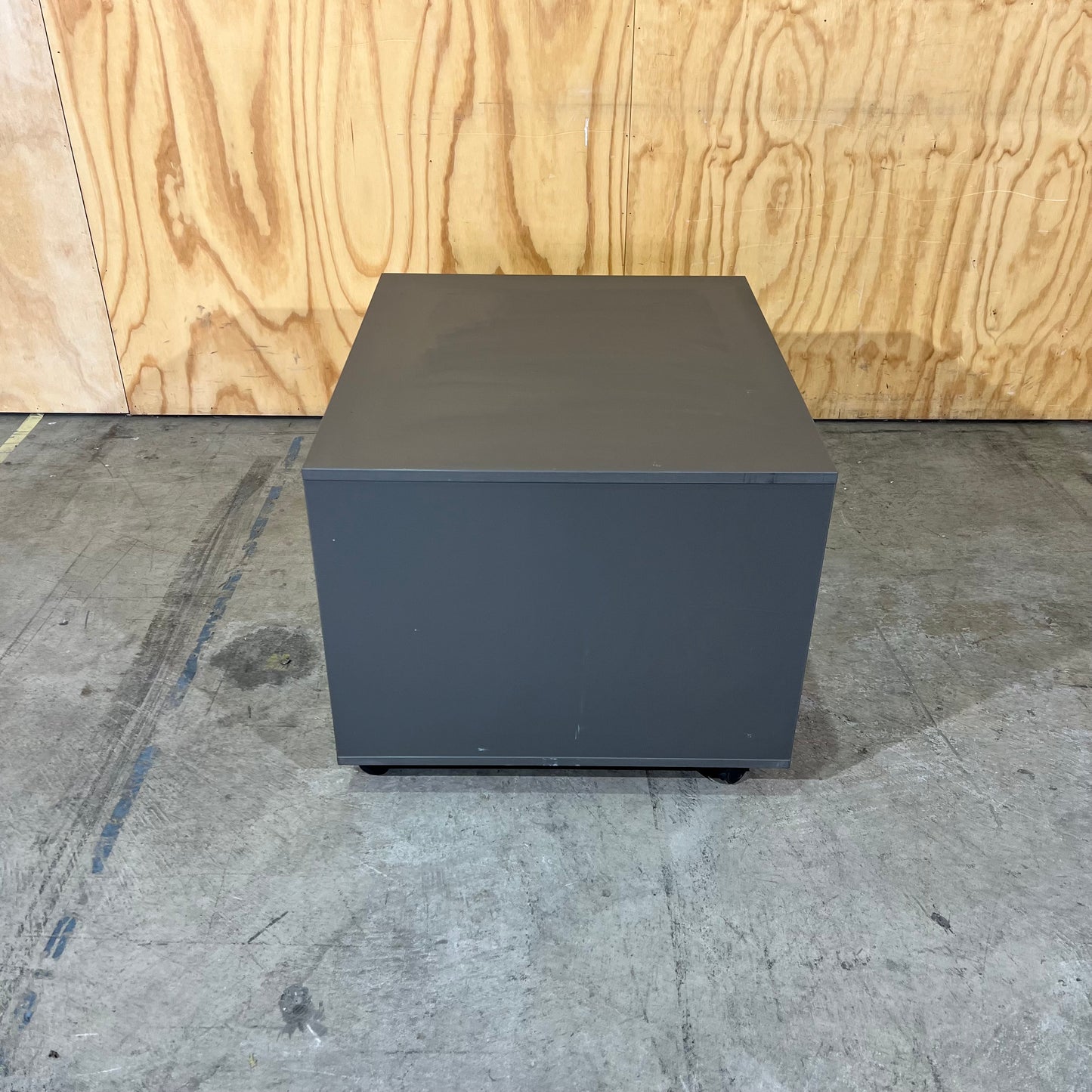Charcoal 2-Door Storage Cabinet on Wheels