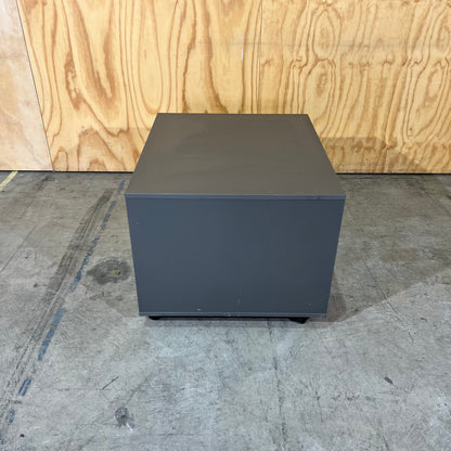 Charcoal 2-Door Storage Cabinet on Wheels