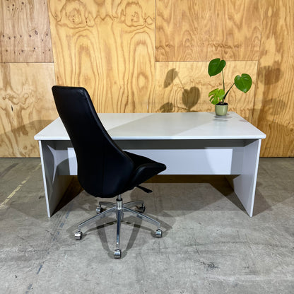 Light Grey Desk with Modesty Screen