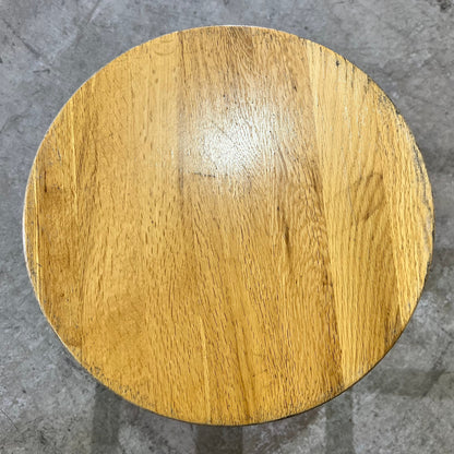 Round Timber Stool with Thick Legs