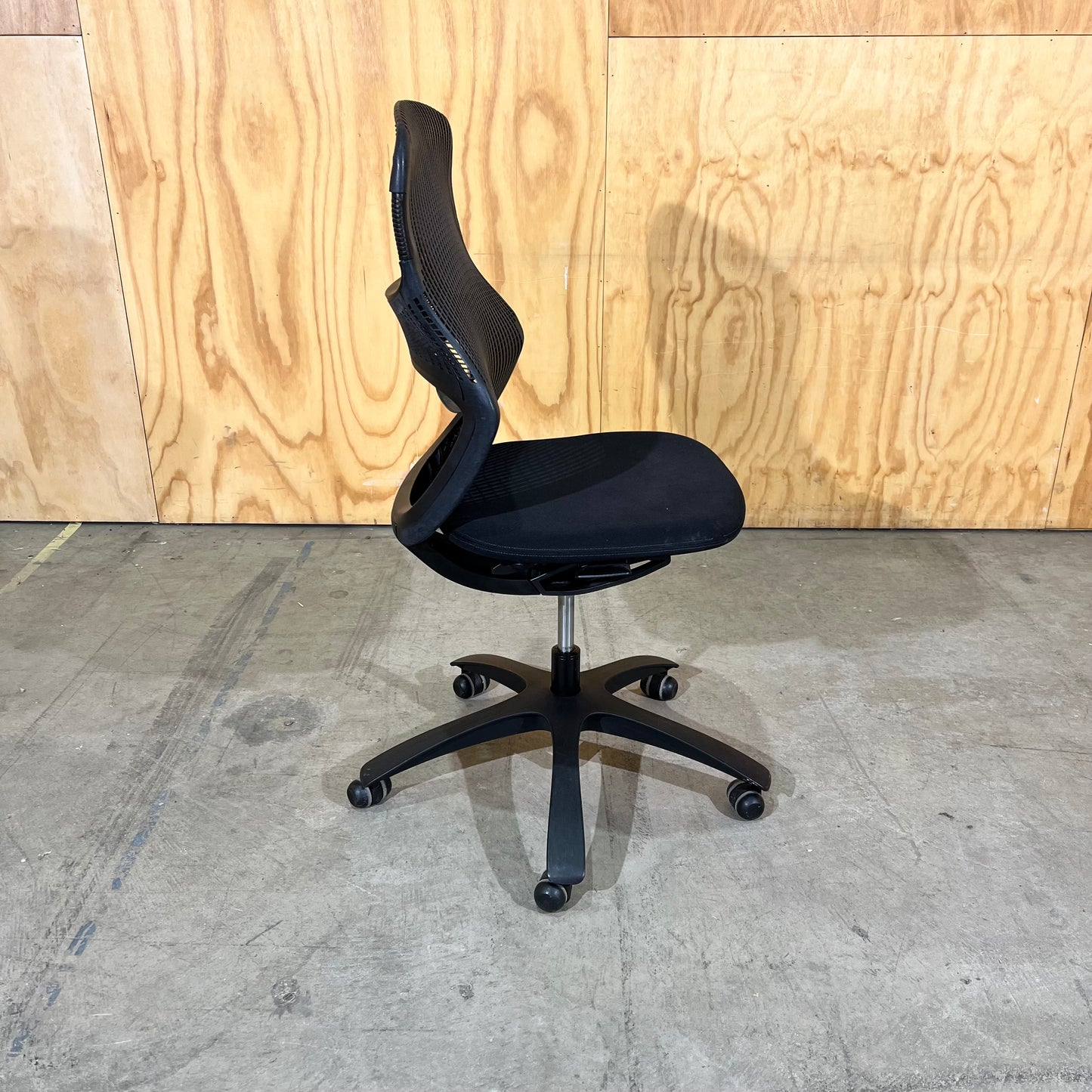 Black Mesh Task Chairs on Wheels