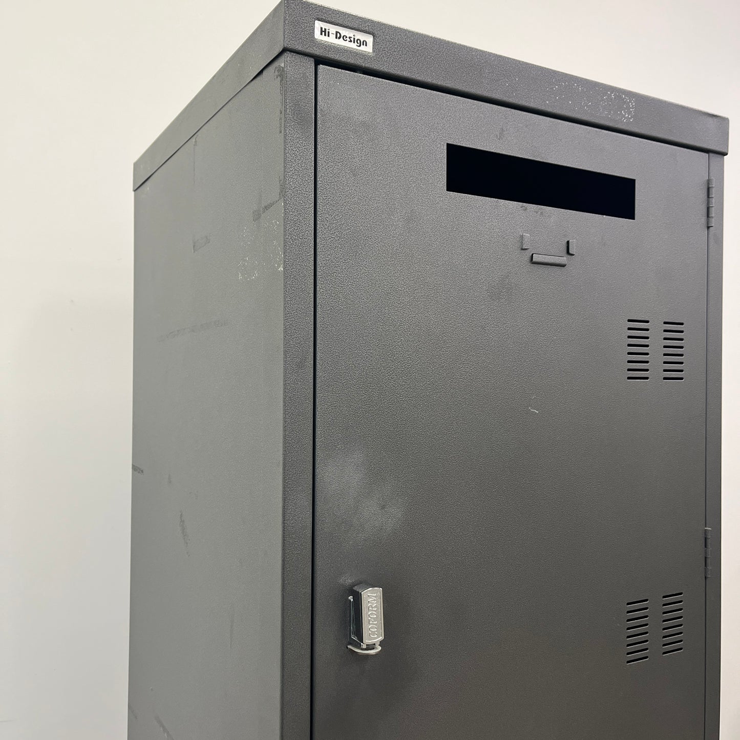 Coform Correspondence Single Bay Double Door Locker in Charcoal Grey