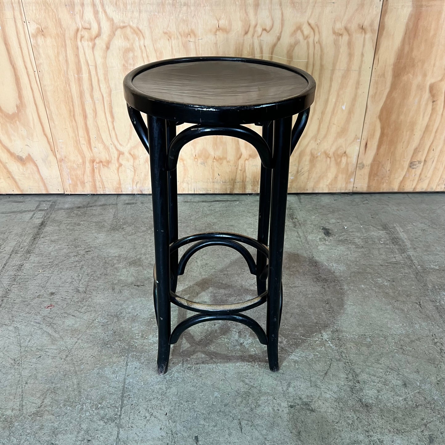 Black Timber Bentwood Bar Stool