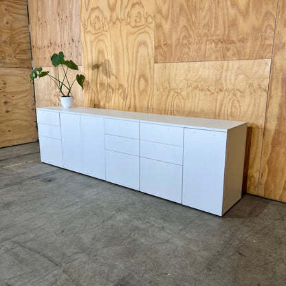 White Modular Office Cupboard (missing handles)