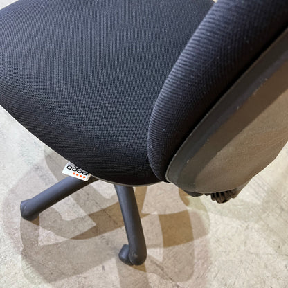 Pago Black Fabric Task Chair with Green Lever