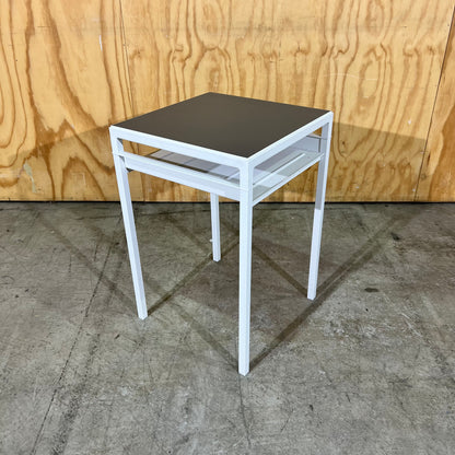 Small White & Charcoal IKEA Nyboda Side Table