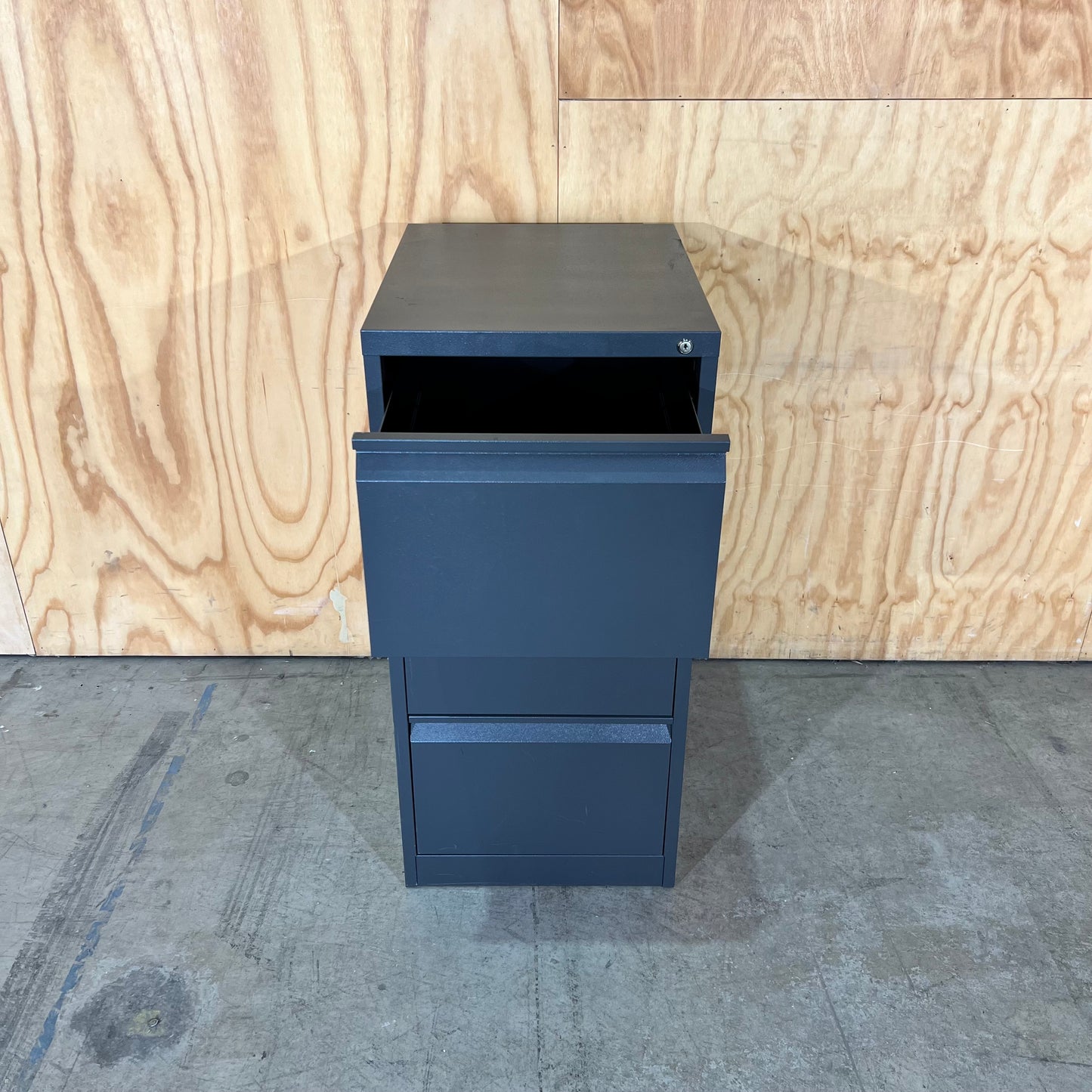 Dark Grey Metal 3 Drawer Filing Cabinet