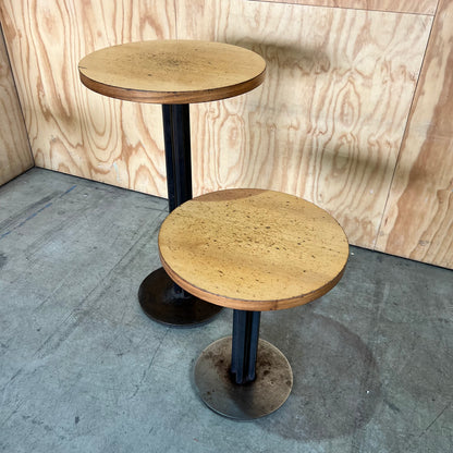 Industrial Round Ash Timber Bar Table