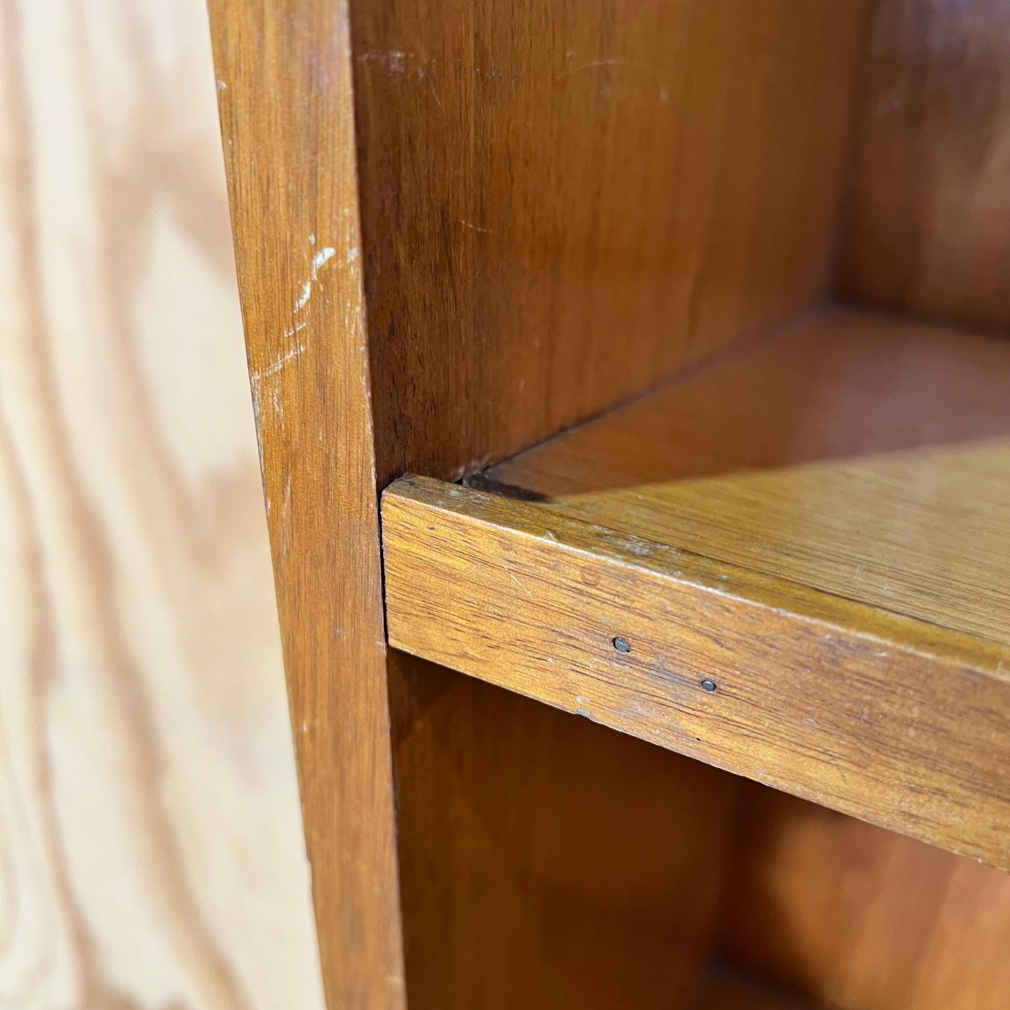 Vintage Mid-Century Timber Library Book Shelf