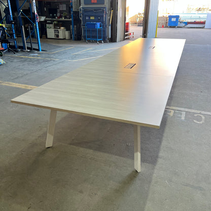 Commercial Boardroom Table with Cable Boxes - 20 Seater