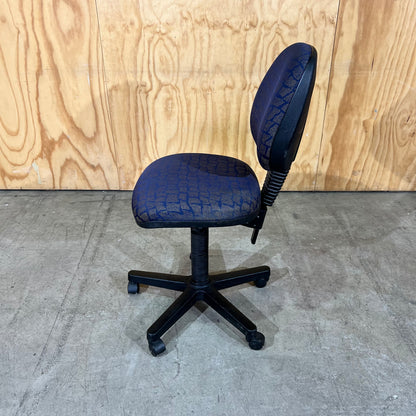 Blue Patterned Task Chair