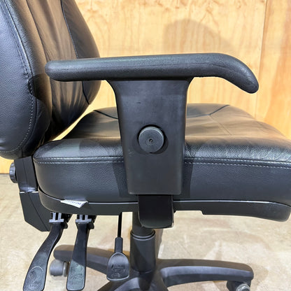 Stateline Leather-Look Executive Chair in Black