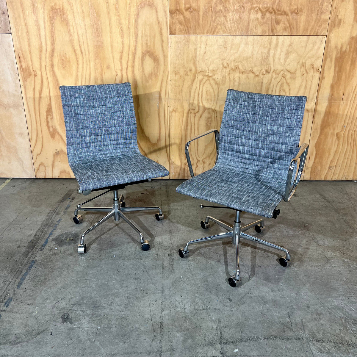 Grey Upholstery and Chrome Task Chair