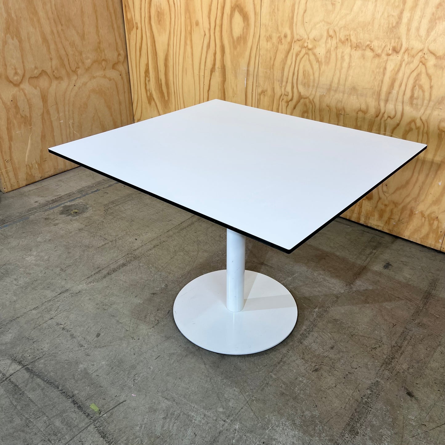 Square Table in White Laminate