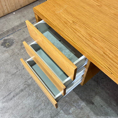 Small Mid Century Timber Desk with Drawers