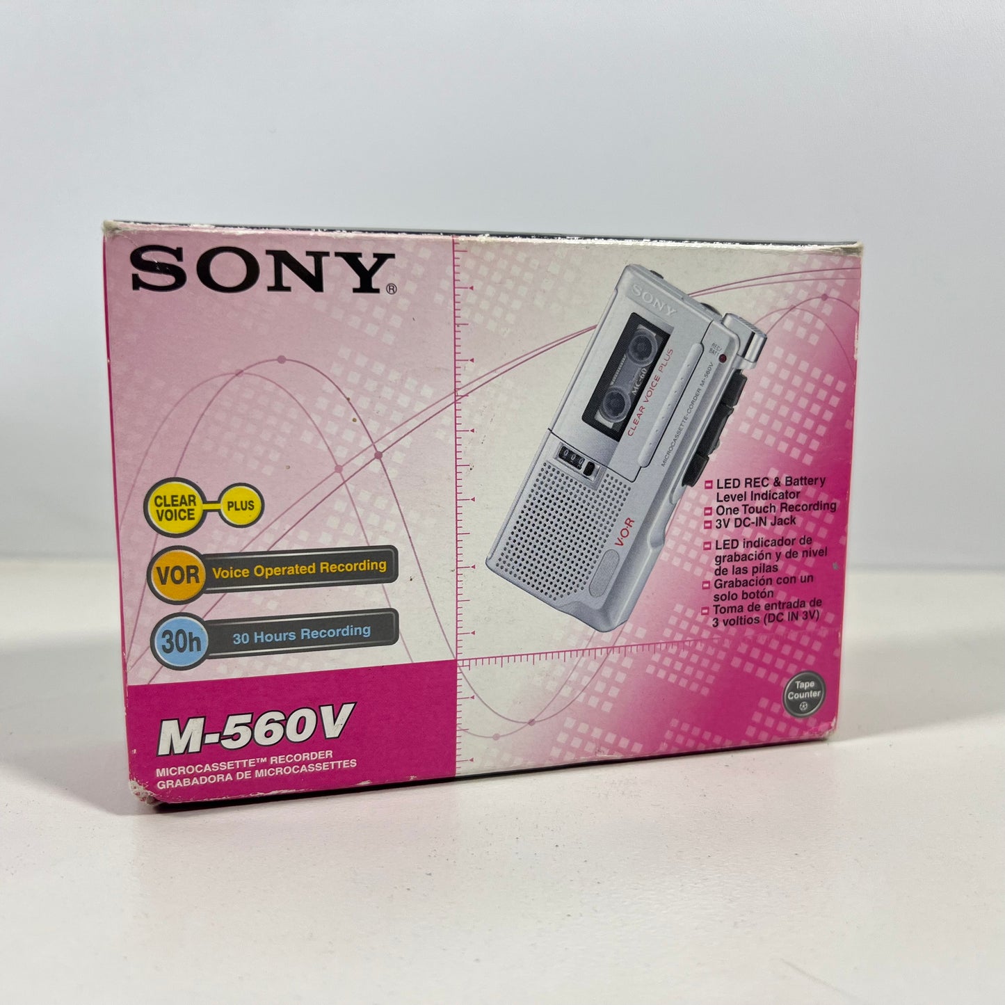 Sony M-560v Microcassette Voice Recorder with Box and Manual