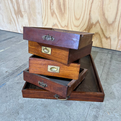 Collection of Vintage Campaign & Cabinet Drawers