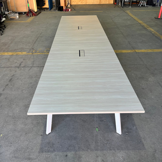 Commercial Boardroom Table with Cable Boxes - 20 Seater