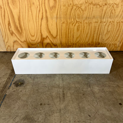 Deluxe White Metal Planter Box