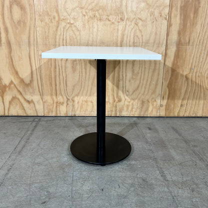 Small White Table with Black Base