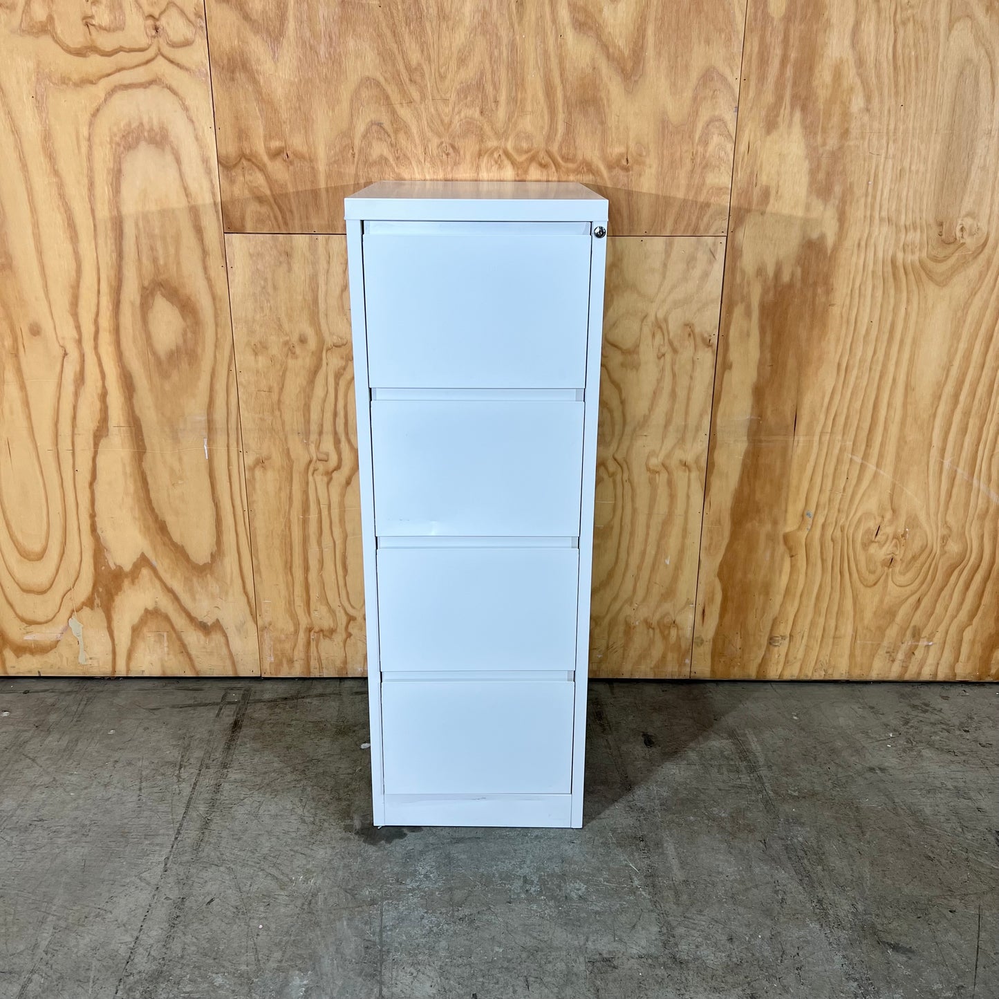 White 4-Drawer Vertical Filing Cabinet