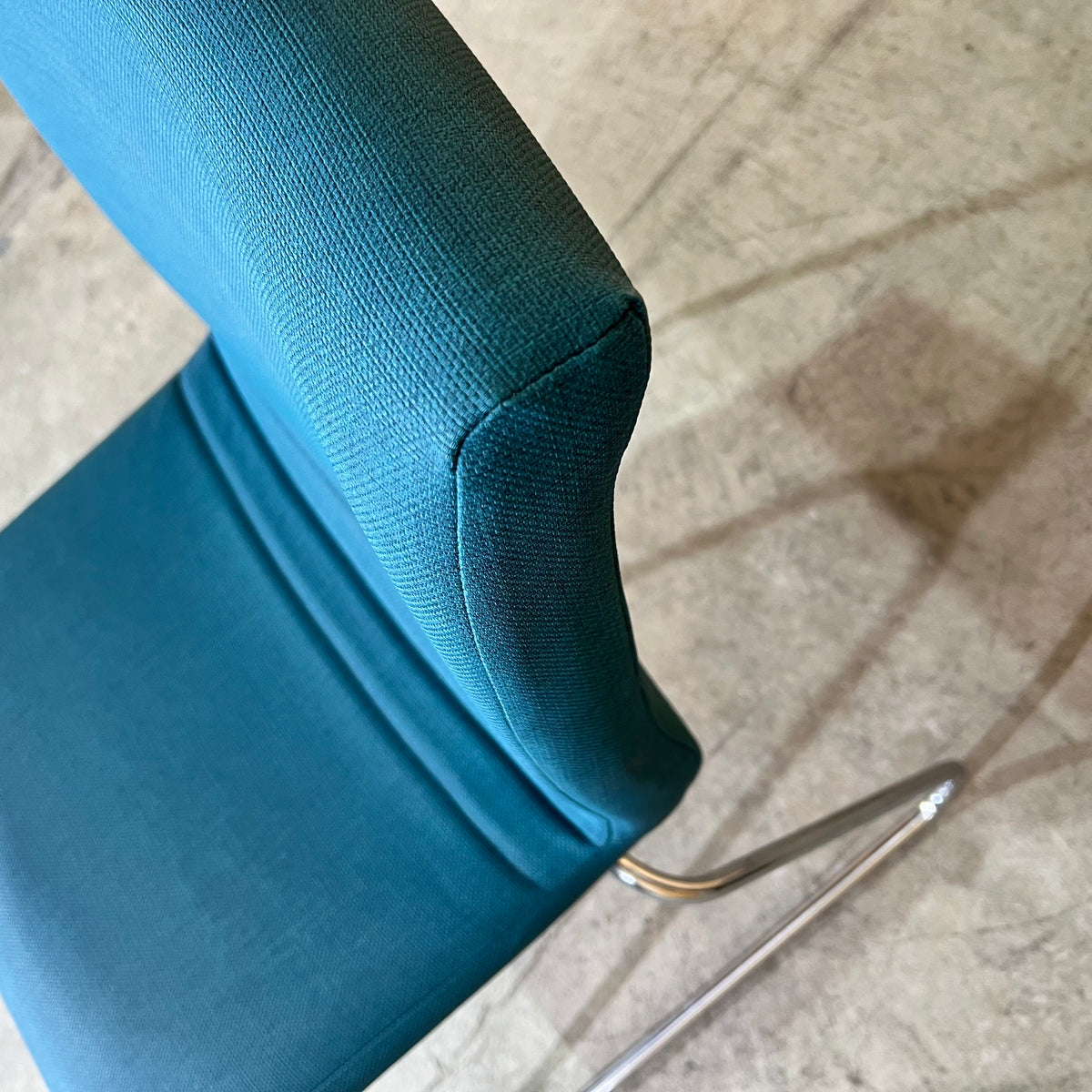Mark Perry Teal Stackable Sled Chair