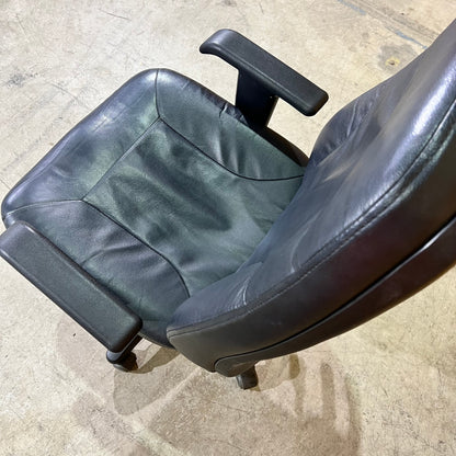Stateline Leather-Look Executive Chair in Black