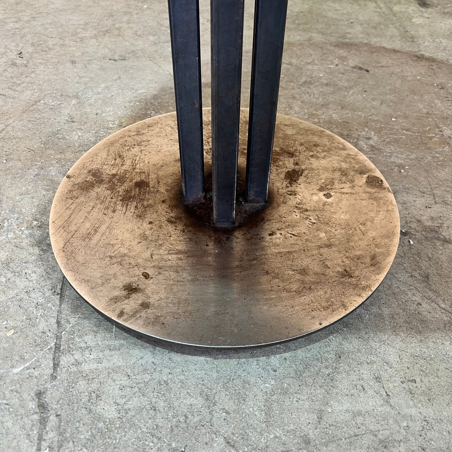 Industrial Round Ash Timber Table