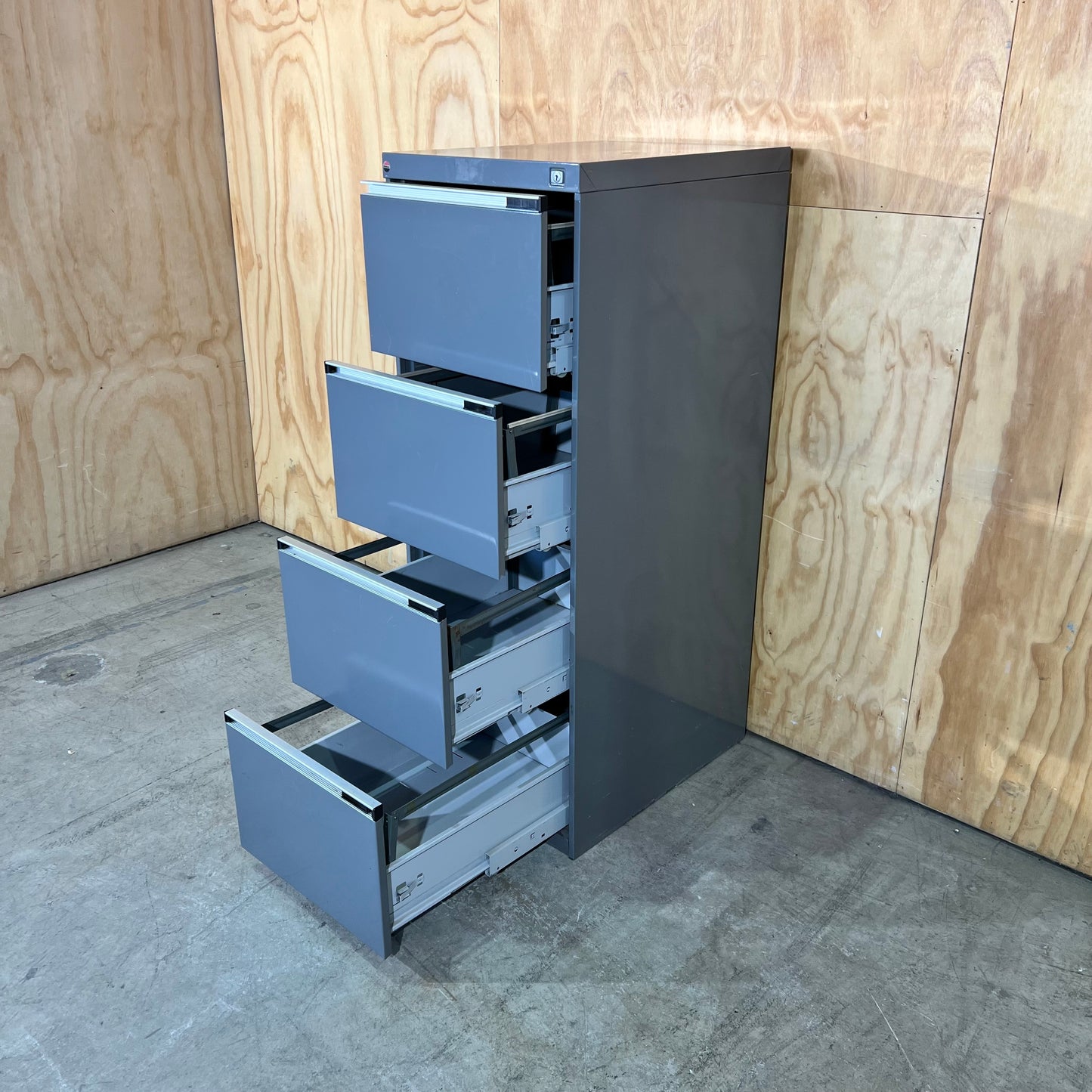 Steel Grey 4-Drawer Filing Cabinet