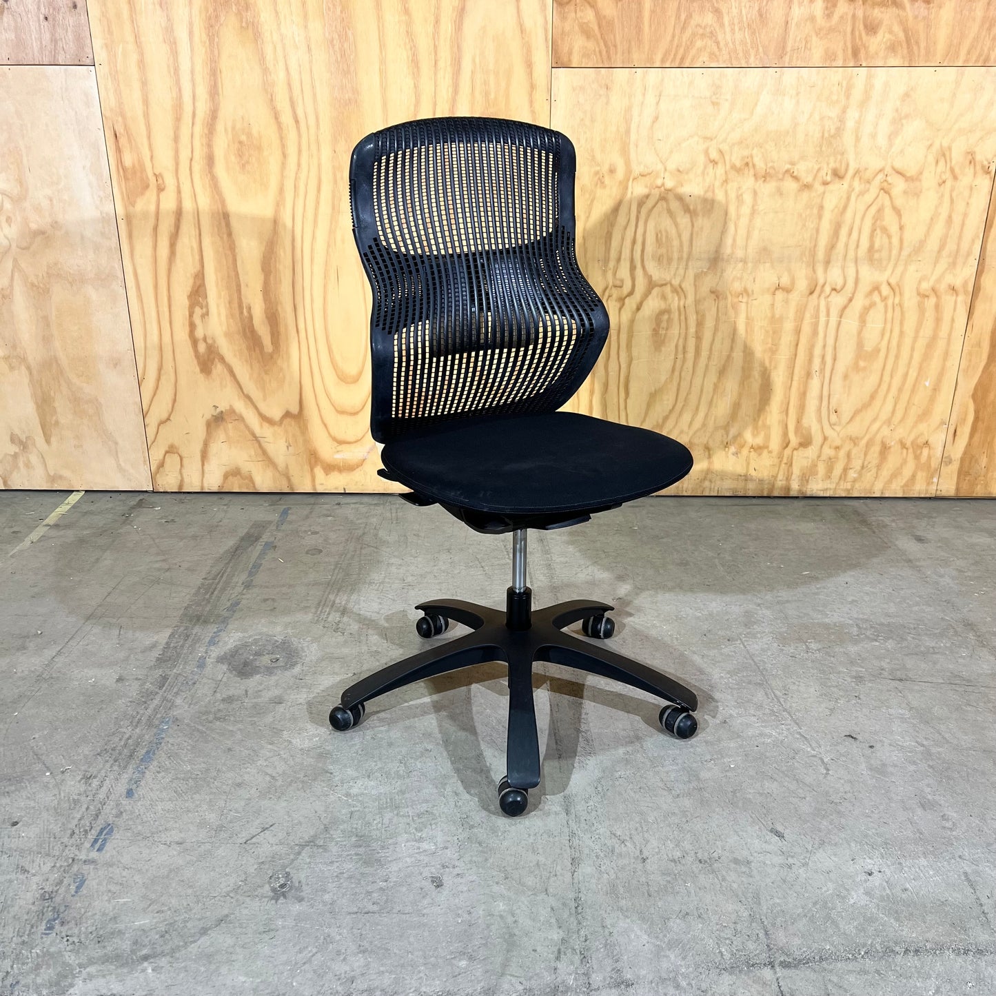 Black Mesh Task Chairs on Wheels