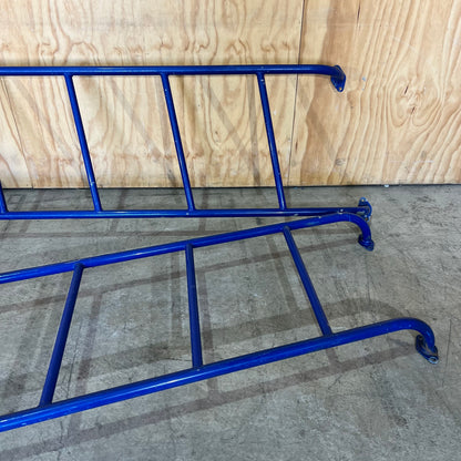 Set of Blue Metal Playground Skewed Ladders