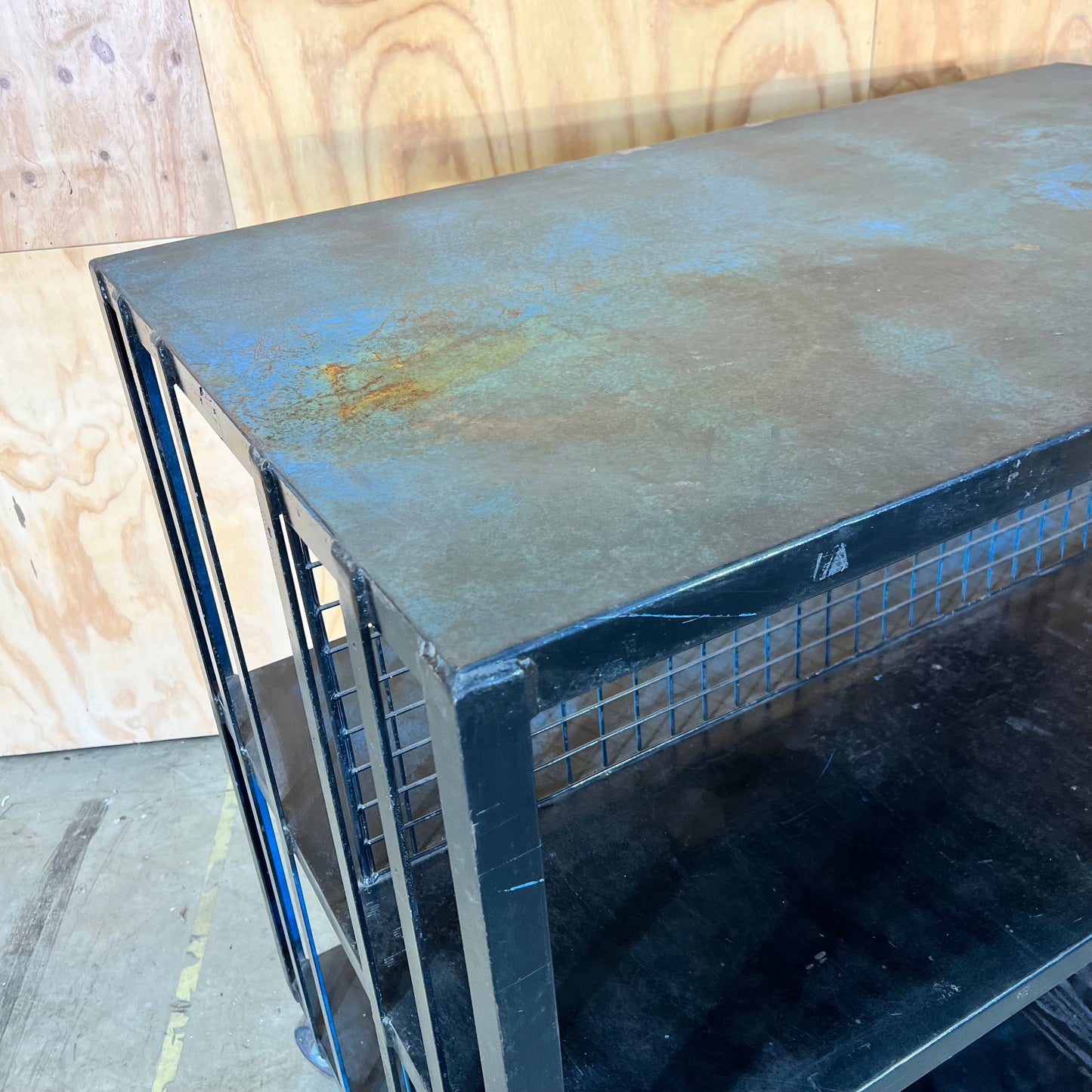 Black Metal Double Sided Trolley