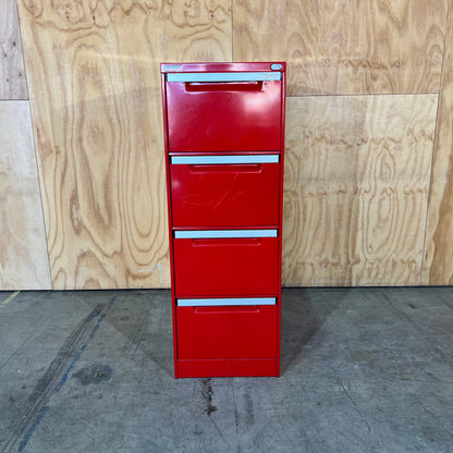 EliteBuilt Red Four Drawer Filing Cabinet