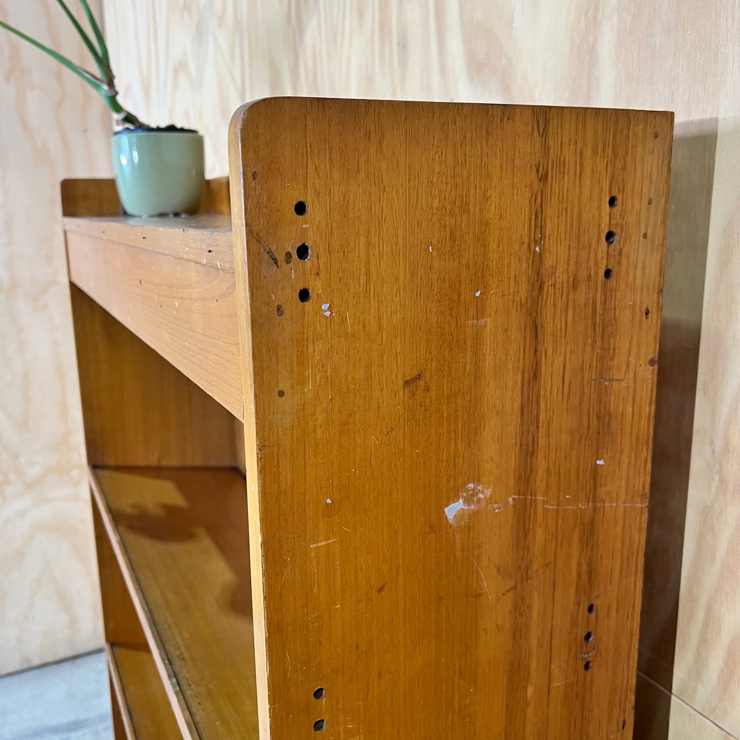 Vintage Mid-Century Timber Library Book Shelf